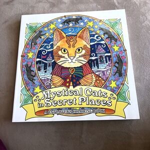 MYSTICAL CATS IN SECRET‎ PLACES: A CAT LOVER'S COLORING By Honoel **BRAND NEW**